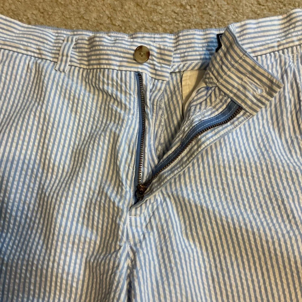Vineyard Vines Breaker Shorts Seersucker Blue & White  Striped Nautical Men’s 32